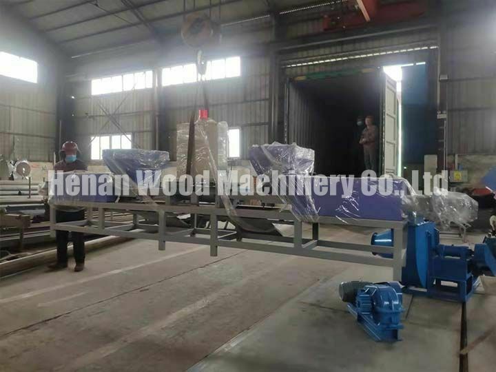 Wood pallet block machine1