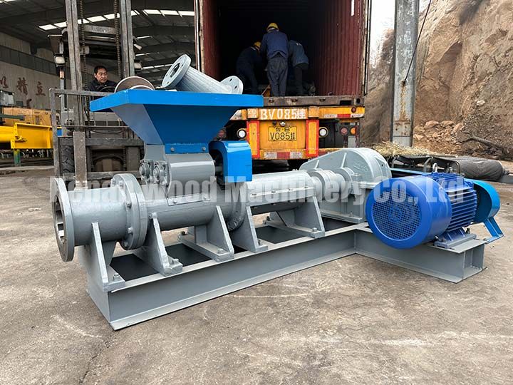 Charcoal briquette extruder shipped to Indonesia